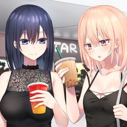 This is a pixiv picture whose title is タピオカミルクティー.