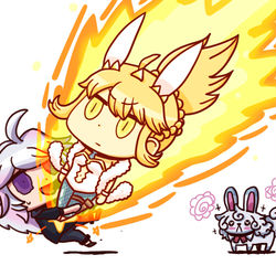 This is a pixiv picture whose title is Bunny Kick!.