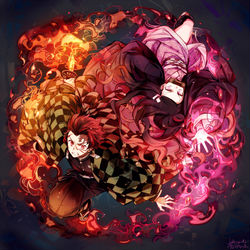 This is a pixiv picture whose title is ヒノカミ.