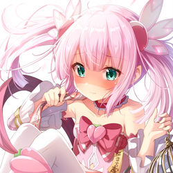 This is a pixiv picture whose title is 桃色魔法少女.