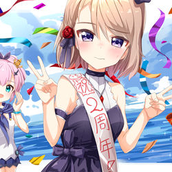 This is a pixiv picture whose title is アズレン2周年！.