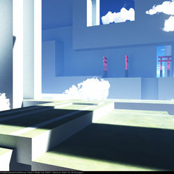This is a pixiv picture whose title is 白亜の遺跡【ファンアート・模写習作】.