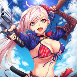 This is a pixiv picture whose title is 水着武蔵.