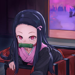 This is a pixiv picture whose title is 竈門禰豆子.