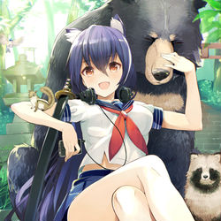 This is a pixiv picture whose title is 2周年足柄ともりのどうぶつ.