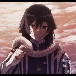 This is a pixiv picture whose title is 伊黒さん誕生日おめでとうっ！！！！.