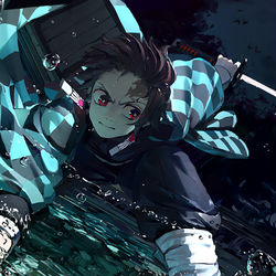 This is a pixiv picture whose title is 鬼滅の刃.