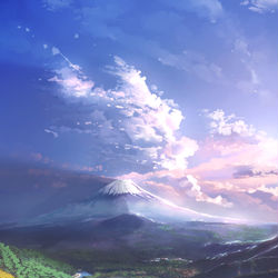 This is a pixiv picture whose title is 富士.