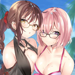 This is a pixiv picture whose title is パイセンと後輩との思いで.
