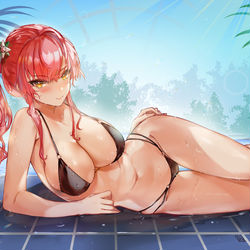 This is a pixiv picture whose title is アズールレーン ザラ 水着.
