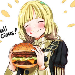 This is a pixiv picture whose title is お肉大好きくいしんぼう娘.