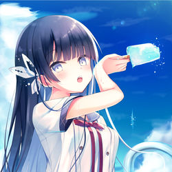 This is a pixiv picture whose title is あつい、、、.