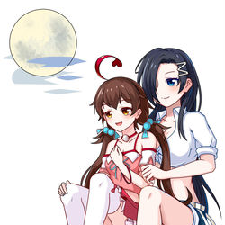 This is a pixiv picture whose title is 中秋節の夜の雑談.