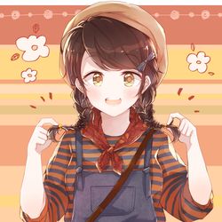 This is a pixiv picture whose title is 三つ編みハルちゃん.
