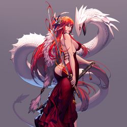 This is a pixiv picture whose title is [DESTINY CHILD] Tiamat..