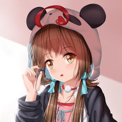 This is a pixiv picture whose title is 熊 猫 人.