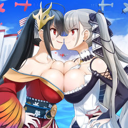 This is a pixiv picture whose title is 大鳳VSフォーミダブル.
