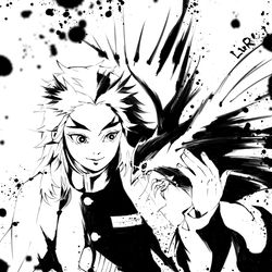 This is a pixiv picture whose title is 煉獄杏寿郎.