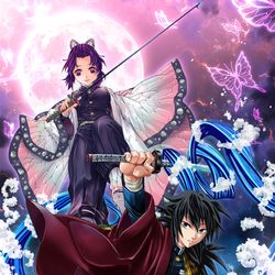 This is a pixiv picture whose title is 胡蝶の夢、凪の想い.