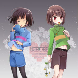 This is a pixiv picture whose title is UT+DRログ4.