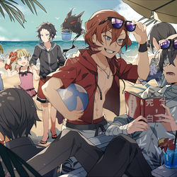 This is a pixiv picture whose title is ポトマの夏.