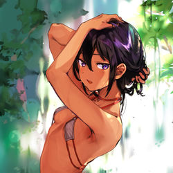 This is a pixiv picture whose title is 褐色.
