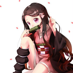 This is a pixiv picture whose title is 竈門禰豆子-鬼滅の刃-네즈코.