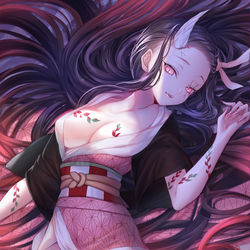 This is a pixiv picture whose title is 禰豆子.