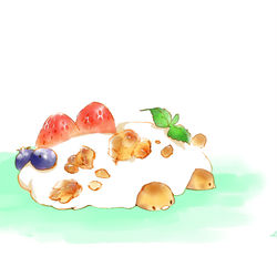 This is a pixiv picture whose title is ナッツフルーツヨーグルト.