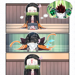 This is a pixiv picture whose title is 禰豆子 頭柱?.