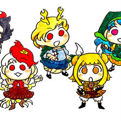 This is a pixiv picture whose title is 鬼形獣！.