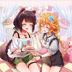 This is a pixiv picture whose title is お泊まり会（妄想）.