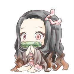 This is a pixiv picture whose title is ぷち禰豆子ちゃん.