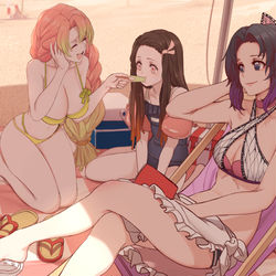 This is a pixiv picture whose title is Breath of the beach.