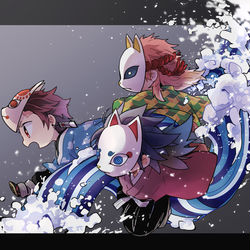 This is a pixiv picture whose title is 鬼滅LOG②.