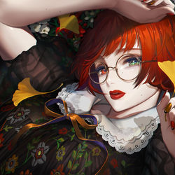 This is a pixiv picture whose title is 秋色に染まれ.