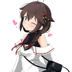 This is a pixiv picture whose title is 佐世保時雨と佐世保デートしたい.