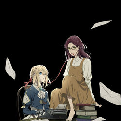 This is a pixiv picture whose title is ヴァイオレット・エヴァーガーデン 外伝 キャラ完成版.