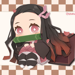 This is a pixiv picture whose title is 禰豆子.