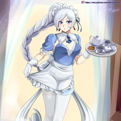 This is a pixiv picture whose title is RWBY - Weiss Maid.