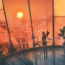 This is a pixiv picture whose title is 末世.