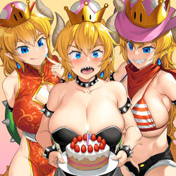 This is a pixiv picture whose title is クッパ姫ちゃんお誕生日.