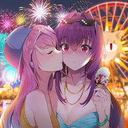 This is a pixiv picture whose title is 遊園地デート💋.