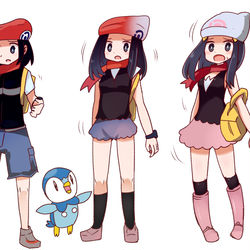 This is a pixiv picture whose title is ダイパ主人公♂→♀TSシークエンス.