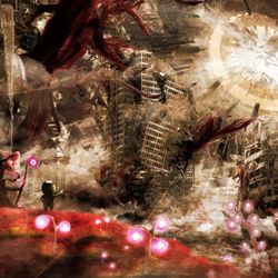 This is a pixiv picture whose title is 廃墟観光.