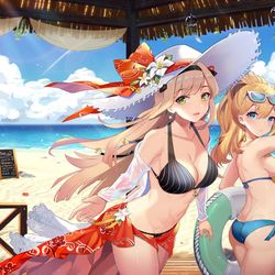 This is a pixiv picture whose title is 夏活水着.