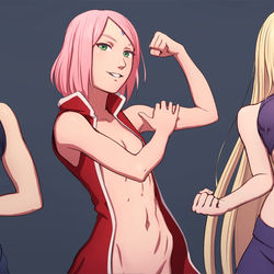 This is a pixiv picture whose title is Hinata, Sakura and Ino.