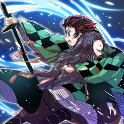 This is a pixiv picture whose title is 鬼滅の刃.