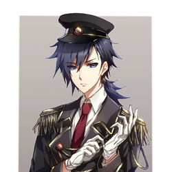This is a pixiv picture whose title is 義勇✕軍服.