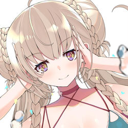 This is a pixiv picture whose title is 水着フォーミダブル.